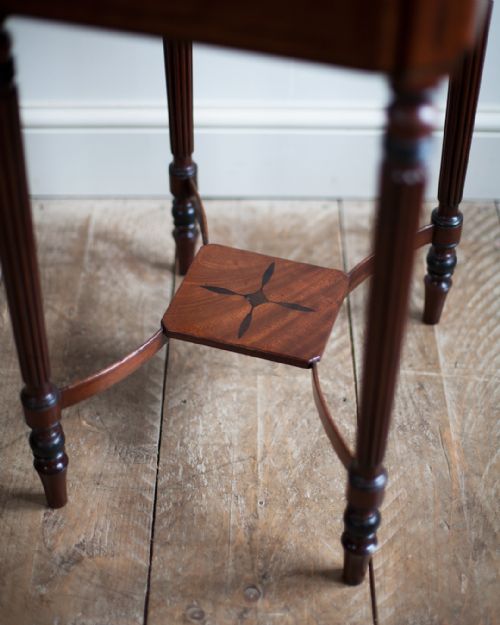 REGENCY MAHOGANY OCTAGONAL WORK TABLE - ADDITIONAL PHOTO 7