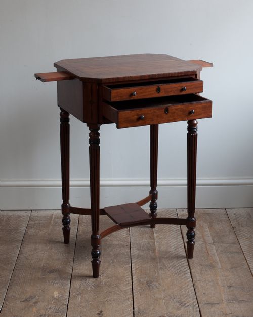 REGENCY MAHOGANY OCTAGONAL WORK TABLE - ADDITIONAL PHOTO 8