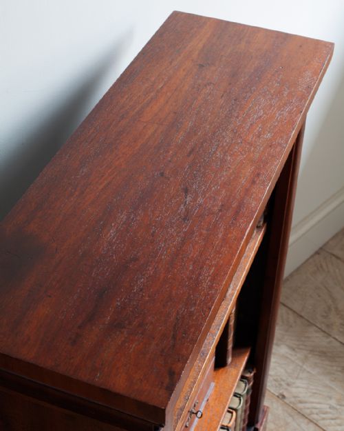 SMALL WILLIAM IV MAHOGANY OPEN BOOKCASE - ADDITIONAL PHOTO 6