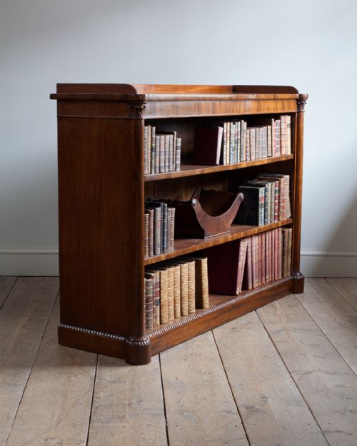 19TH CENTURY MAHOGANY OPEN BOOKCASE - ADDITIONAL PHOTO 2