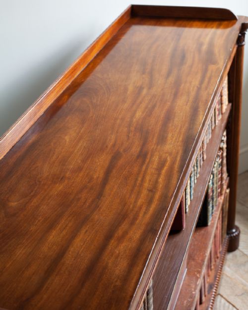 19TH CENTURY MAHOGANY OPEN BOOKCASE - ADDITIONAL PHOTO 3