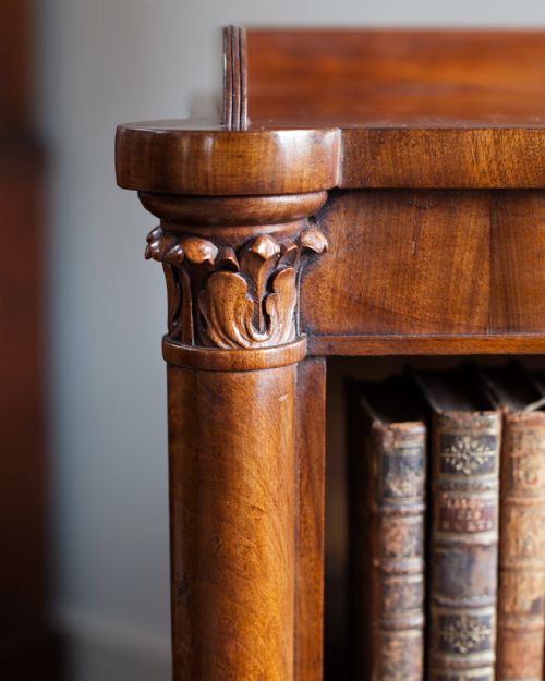 19TH CENTURY MAHOGANY OPEN BOOKCASE - ADDITIONAL PHOTO 4