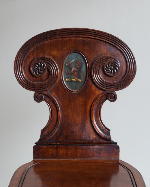 TREMENDOUS WILLIAM IV MAHOGANY HALL CHAIR - ADDITIONAL PHOTO 1