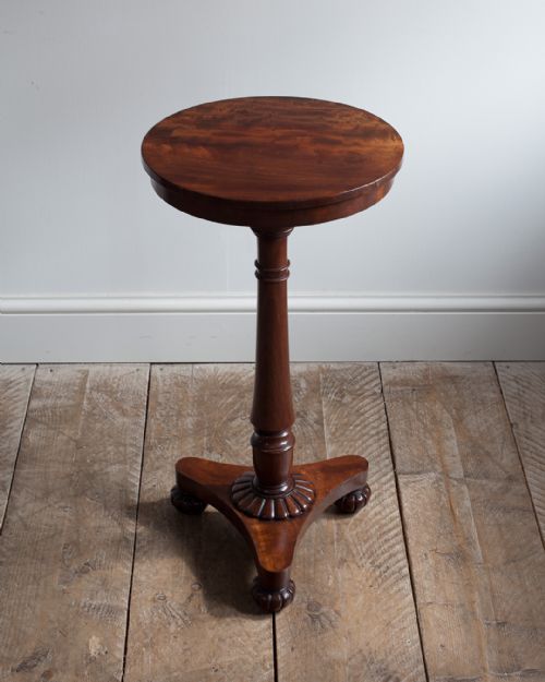 WILLIAM IV MAHOGANY PEDESTAL LAMP TABLE - ADDITIONAL PHOTO 1