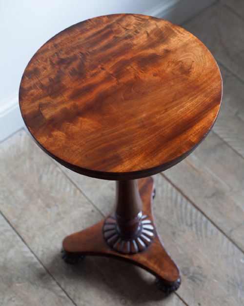 WILLIAM IV MAHOGANY PEDESTAL LAMP TABLE - ADDITIONAL PHOTO 3