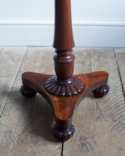 WILLIAM IV MAHOGANY PEDESTAL LAMP TABLE - ADDITIONAL PHOTO 5