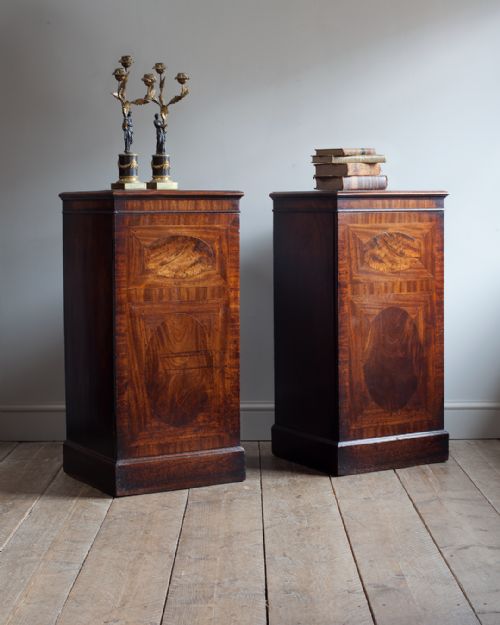 18th century mahogany pedestals in the manner of gillows - CATEGORY: ANTIQUE CUPBOARDS - DATED 18TH CENTURY