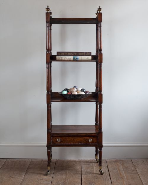 REGENCY SIMULATED ROSEWOOD WHATNOT - ADDITIONAL PHOTO 1