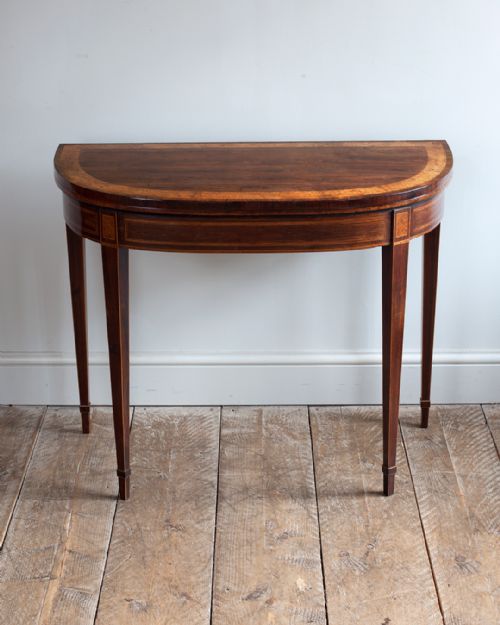 GEORGE III ROSEWOOD D SHAPED CARD TABLE - ADDITIONAL PHOTO 2