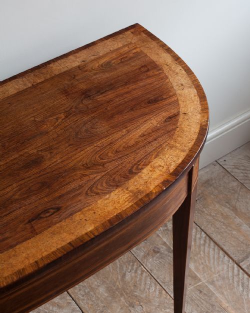 GEORGE III ROSEWOOD D SHAPED CARD TABLE - ADDITIONAL PHOTO 4