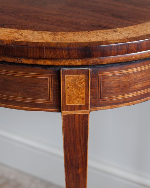 GEORGE III ROSEWOOD D SHAPED CARD TABLE - ADDITIONAL PHOTO 5