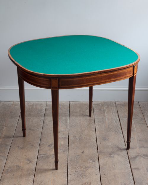 GEORGE III ROSEWOOD D SHAPED CARD TABLE - ADDITIONAL PHOTO 6