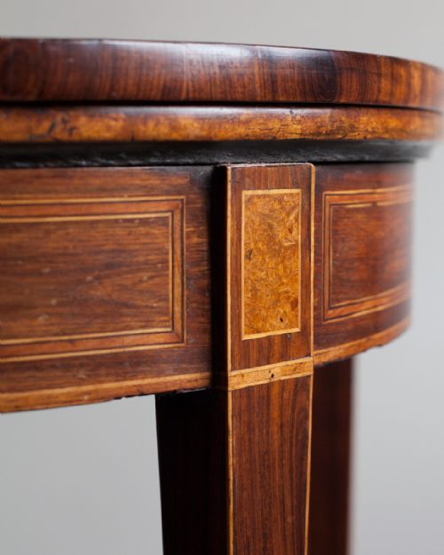 GEORGE III ROSEWOOD D SHAPED CARD TABLE - ADDITIONAL PHOTO 8