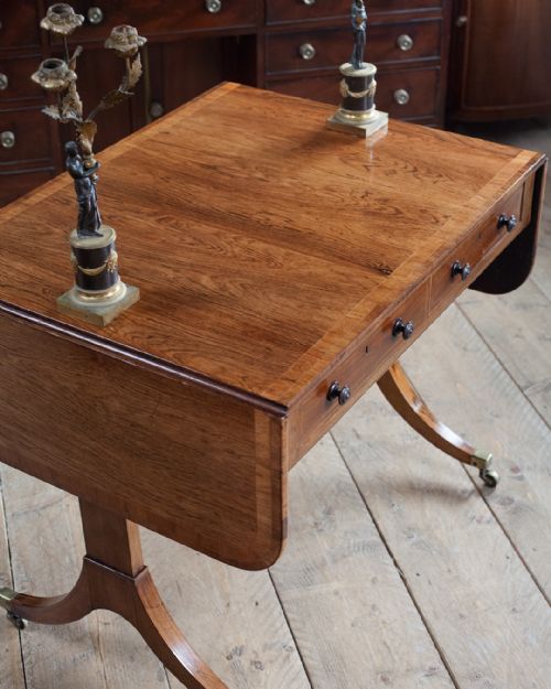 SMALL REGENCY ROSEWOOD SOFA TABLE - ADDITIONAL PHOTO 3