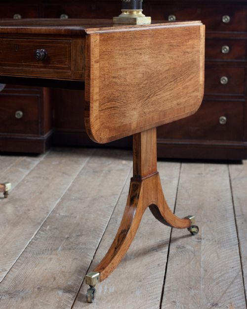 SMALL REGENCY ROSEWOOD SOFA TABLE - ADDITIONAL PHOTO 4