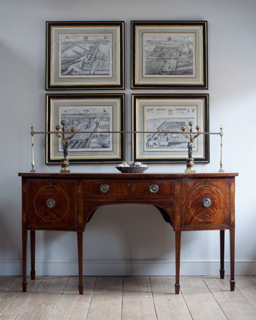 georgian mahogany bowfront sideboard - CATEGORY: ANTIQUE SIDEBOARDS - DATED 19TH CENTURY