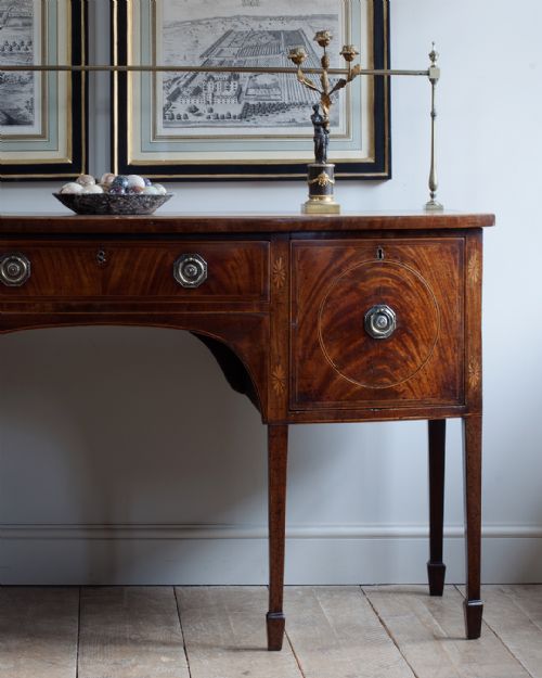 GEORGIAN MAHOGANY BOWFRONT SIDEBOARD - ADDITIONAL PHOTO 5
