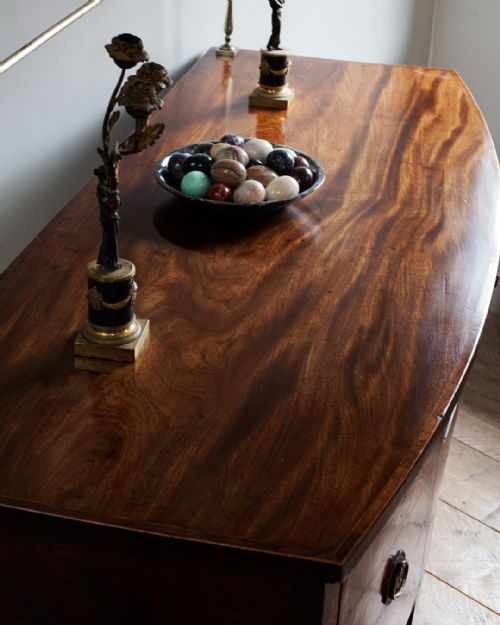 GEORGIAN MAHOGANY BOWFRONT SIDEBOARD - ADDITIONAL PHOTO 6