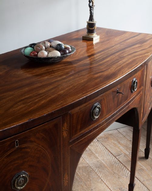 GEORGIAN MAHOGANY BOWFRONT SIDEBOARD - ADDITIONAL PHOTO 8