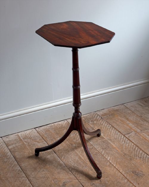 REGENCY MAHOGANY OCTAGONAL TRIPOD TABLE - ADDITIONAL PHOTO 1