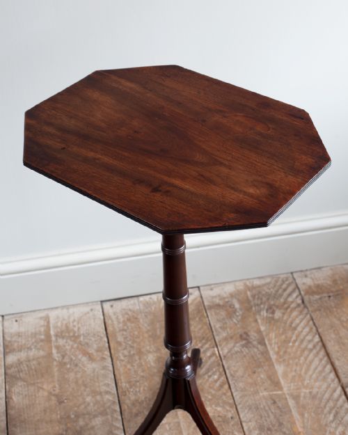 REGENCY MAHOGANY OCTAGONAL TRIPOD TABLE - ADDITIONAL PHOTO 2