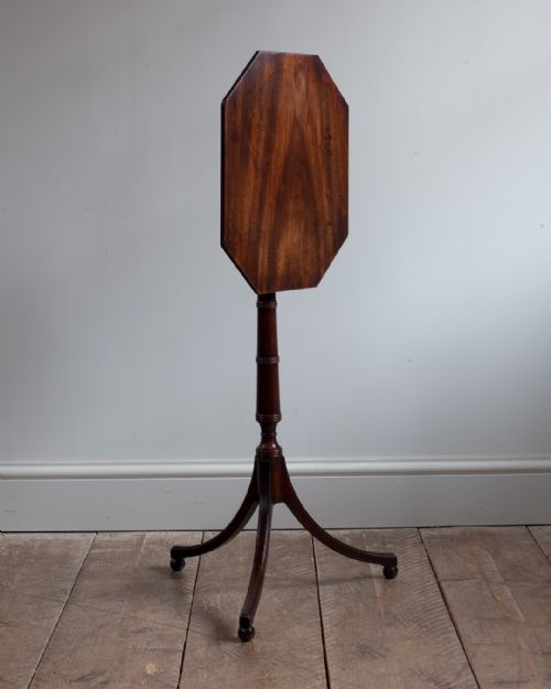 REGENCY MAHOGANY OCTAGONAL TRIPOD TABLE - ADDITIONAL PHOTO 3