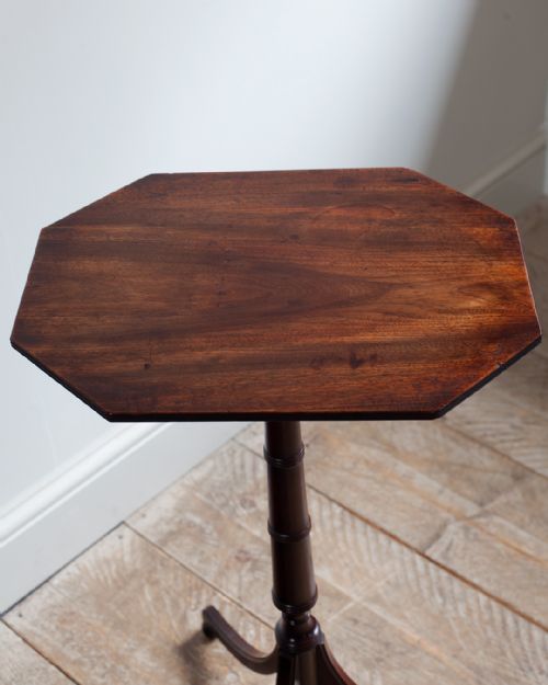 REGENCY MAHOGANY OCTAGONAL TRIPOD TABLE - ADDITIONAL PHOTO 4