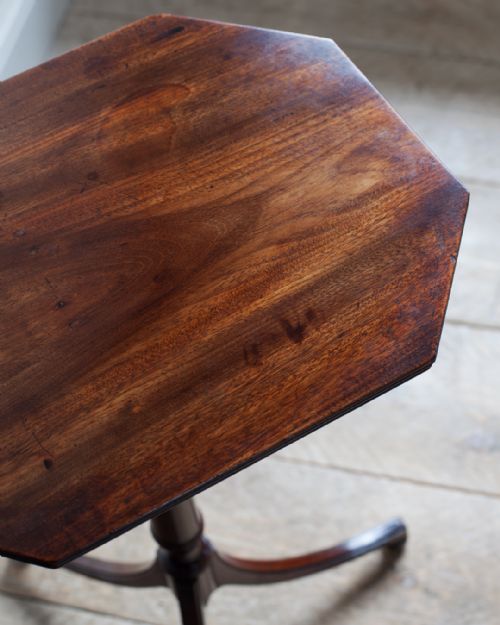 REGENCY MAHOGANY OCTAGONAL TRIPOD TABLE - ADDITIONAL PHOTO 5