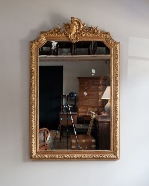 19TH CENTURY FRENCH GILT OVERMANTLE MIRROR - ADDITIONAL PHOTO 1