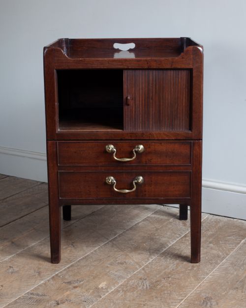 GEORGE III MAHOGANY TRAY TOP COMMODE - ADDITIONAL PHOTO 2