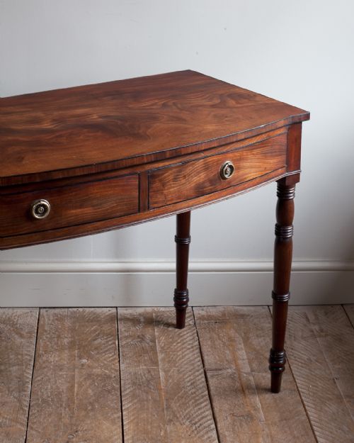 REGENCY MAHOGANY BOWFRONT SIDE TABLE - ADDITIONAL PHOTO 1