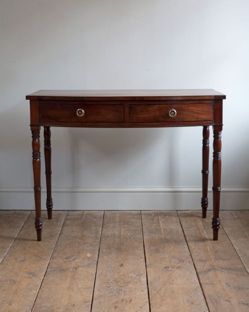 REGENCY MAHOGANY BOWFRONT SIDE TABLE - ADDITIONAL PHOTO 2