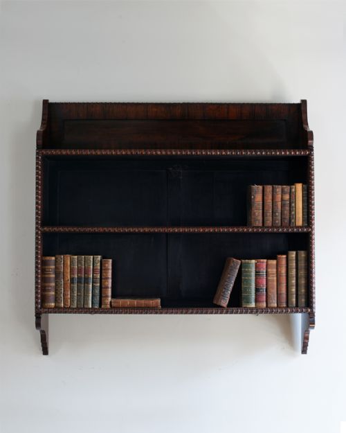 william iv rosewood wall hanging shelves - CATEGORY: ANTIQUE MISCELLANEOUS - DATED 19TH CENTURY