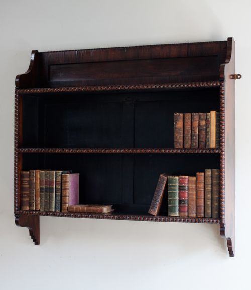 WILLIAM IV ROSEWOOD WALL HANGING SHELVES - ADDITIONAL PHOTO 1