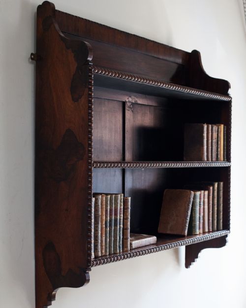 WILLIAM IV ROSEWOOD WALL HANGING SHELVES - ADDITIONAL PHOTO 2