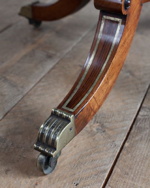 LATE REGENCY ROSEWOOD PEDESTAL PEMBROKE TABLE - ADDITIONAL PHOTO 3
