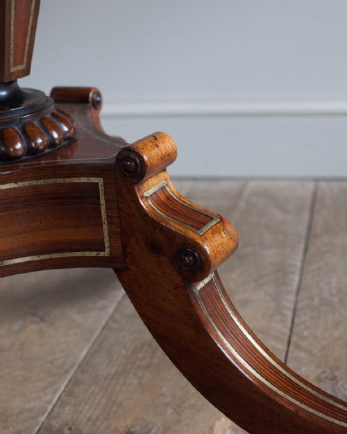 LATE REGENCY ROSEWOOD PEDESTAL PEMBROKE TABLE - ADDITIONAL PHOTO 5