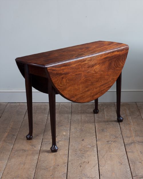 georgian mahogany drop leaf oval dining table - CATEGORY: ANTIQUE TABLES - DATED GEORGIAN