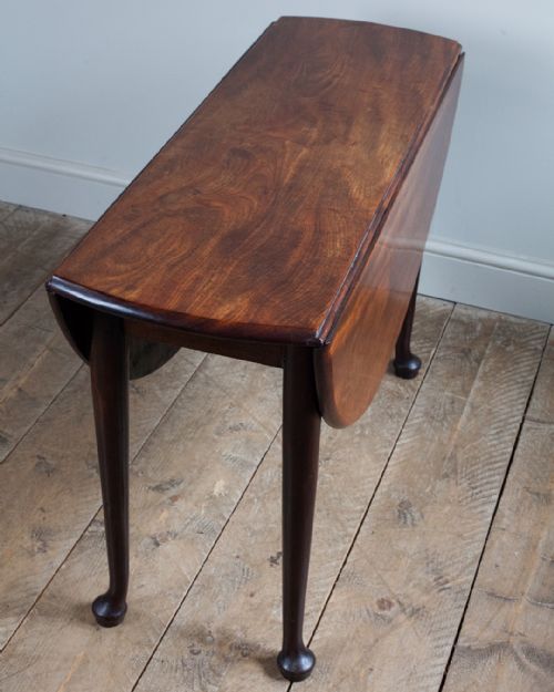 GEORGIAN MAHOGANY DROP LEAF OVAL DINING TABLE - ADDITIONAL PHOTO 2