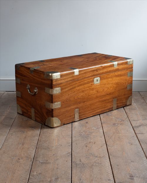 19th century brass bound camphor wood chest - CATEGORY: ANTIQUE CHESTS - DATED 19TH CENTURY