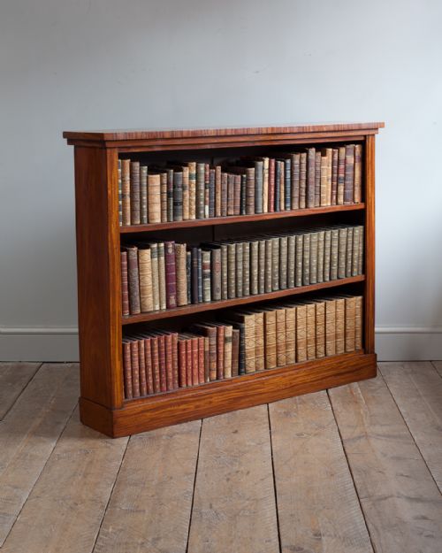 19th century satinwood open bookcase - CATEGORY: ANTIQUE BOOKCASES - DATED 19TH CENTURY