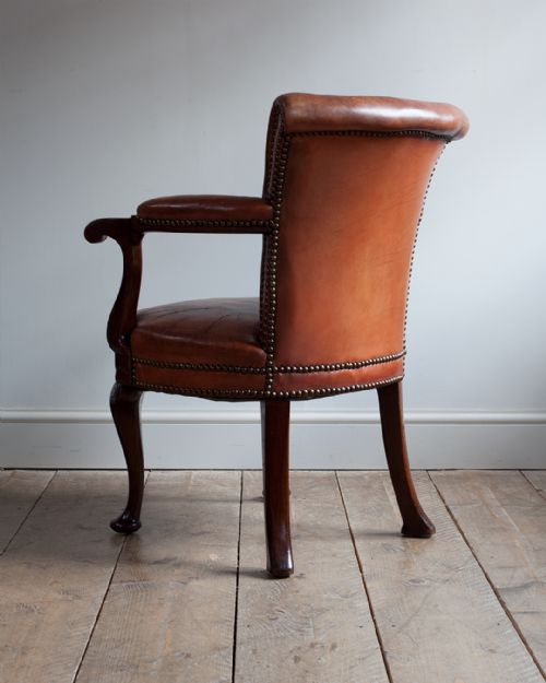 SMALL 19TH CENTURY MAHOGANY DESK CHAIR - ADDITIONAL PHOTO 2