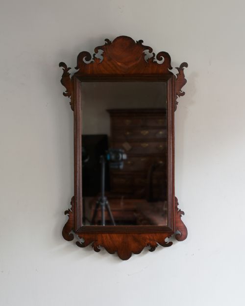 george iii mahogany fret mirror - CATEGORY: ANTIQUE MIRRORS - DATED 18TH CENTURY