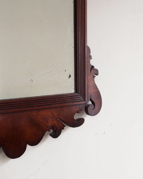 GEORGE III MAHOGANY FRET MIRROR - ADDITIONAL PHOTO 2