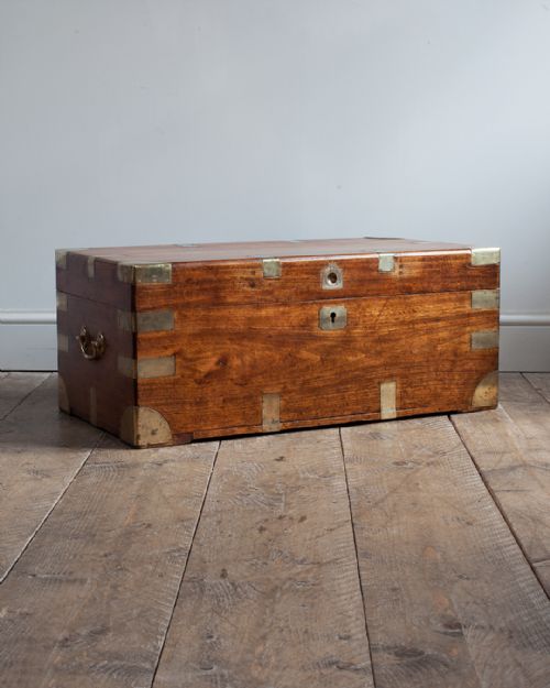 19TH CENTURY BRASS BOUND CAMPHOR WOOD CHEST - ADDITIONAL PHOTO 1