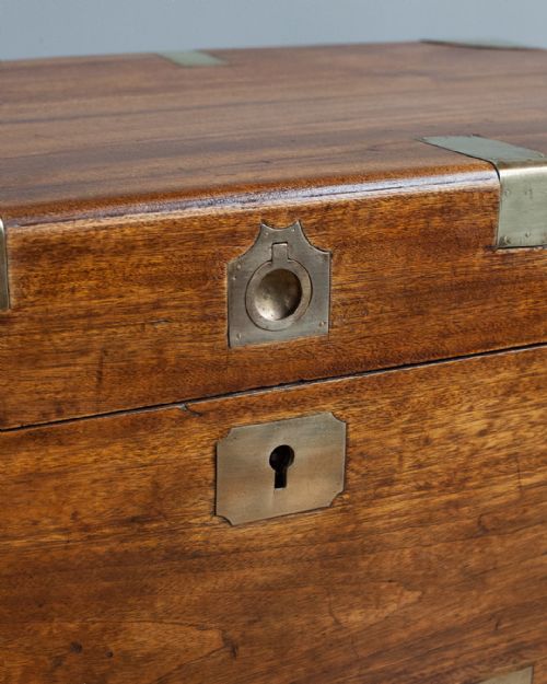 19TH CENTURY BRASS BOUND CAMPHOR WOOD CHEST - ADDITIONAL PHOTO 3