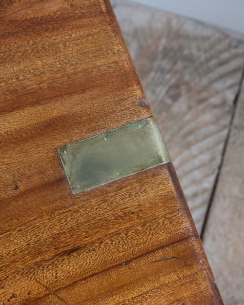 19TH CENTURY BRASS BOUND CAMPHOR WOOD CHEST - ADDITIONAL PHOTO 4