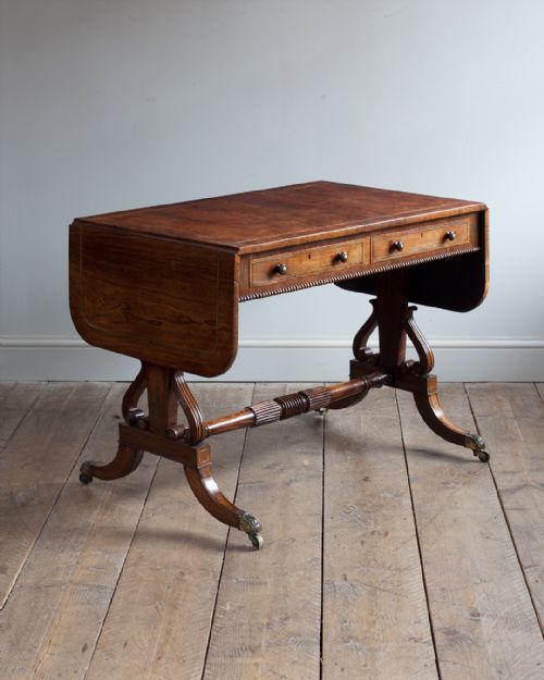 REGENCY ROSEWOOD SOFA TABLE - ADDITIONAL PHOTO 1