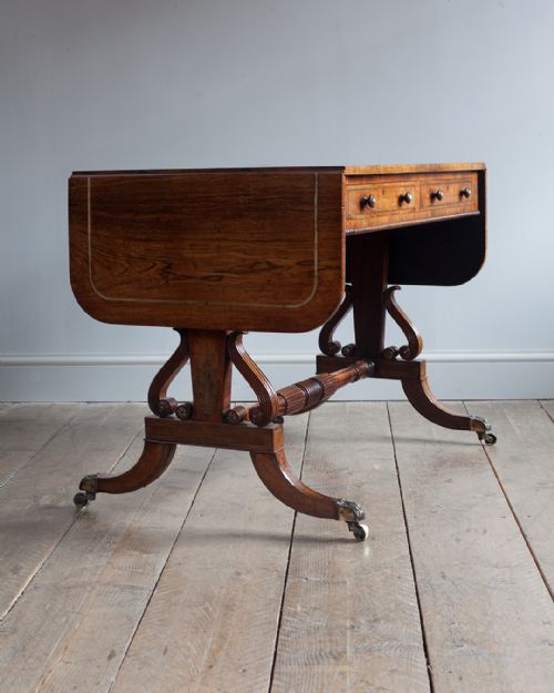 REGENCY ROSEWOOD SOFA TABLE - ADDITIONAL PHOTO 2