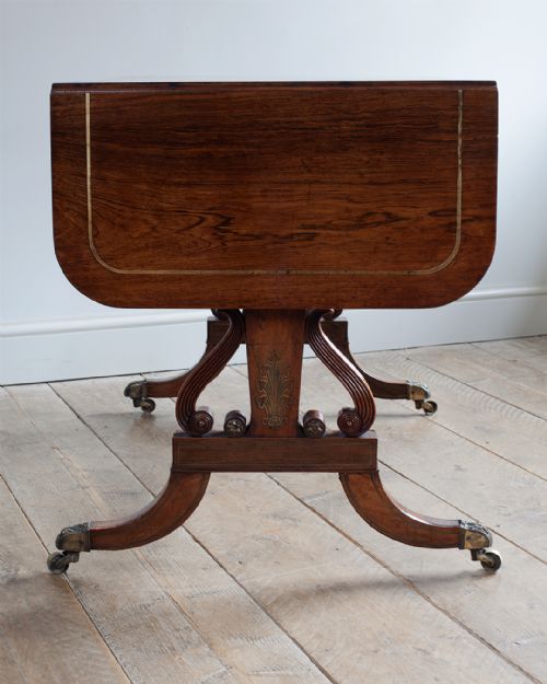 REGENCY ROSEWOOD SOFA TABLE - ADDITIONAL PHOTO 4